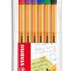 Stylo feutre Stabilo point 88 écriture extra-fine - Pochette de 6 couleurs fun