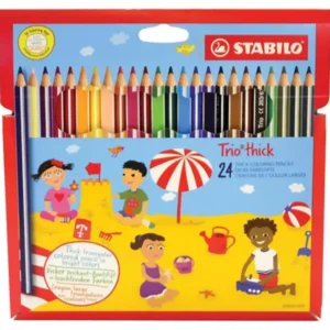 Crayons de couleur STABILO triangulaires épais de 24