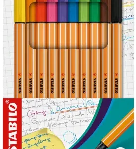 STABILO point 88 Etui carton de 10 stylos-feutres coloris standard