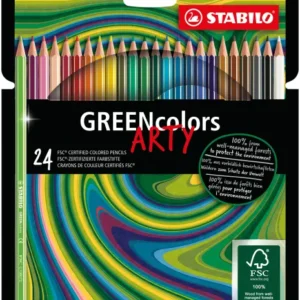 Crayon de couleur STABILO GREENcolors ARTY de 24 crayons